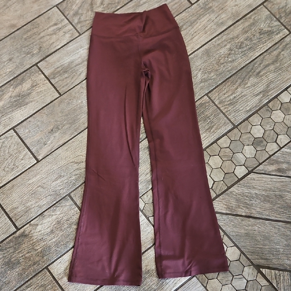 Avia Burgundy Flare Yoga Pants XS